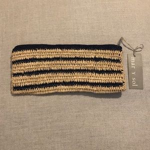 Striped Mar y Sol Clutch